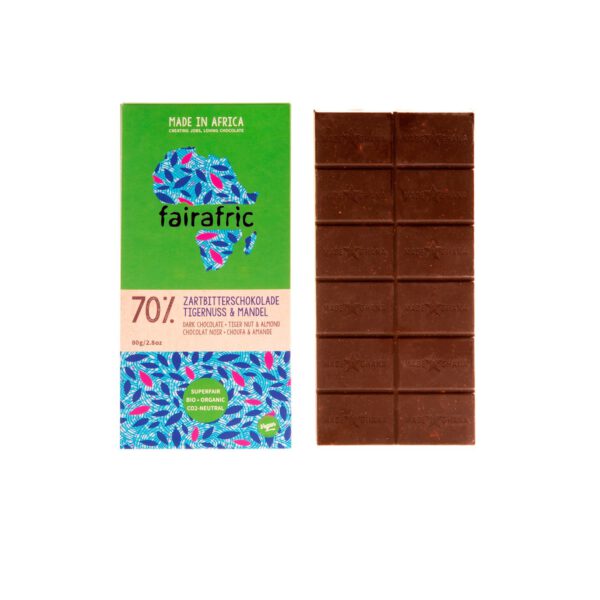 Bio_chocolade_70%__Tijgernoot_Amandelen_Fairafric